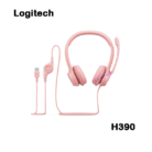 Audífono Logitech H390 Con Microf. USB Noise Cancelling Rosada