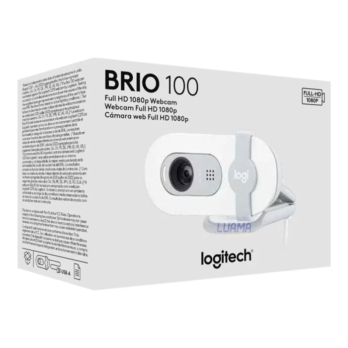 Cámara Logitech Brio 100 FHD 1080P USB-A White
