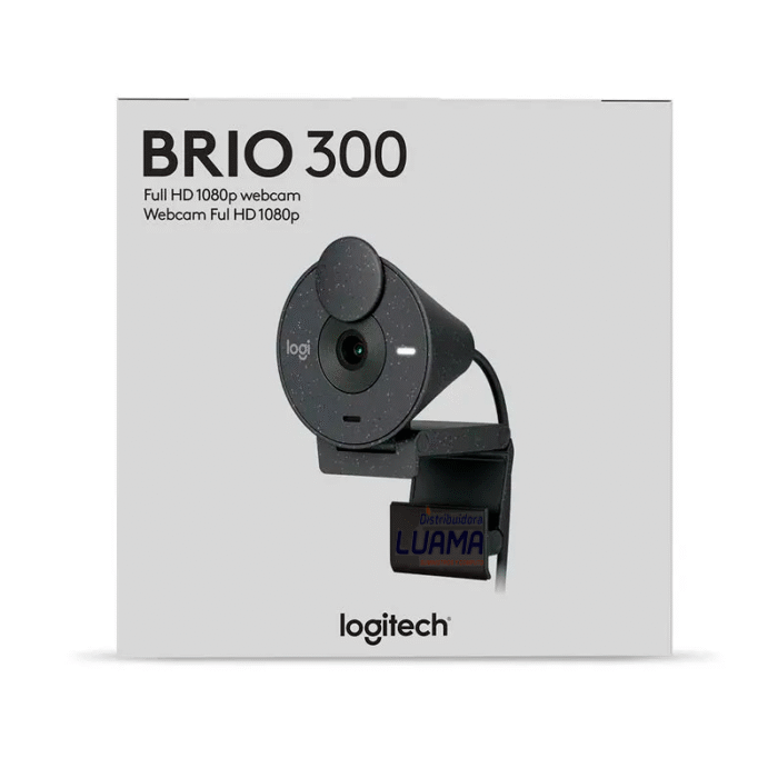 Cámara Logitech Brio 300 Black FHD 1080P USB-C