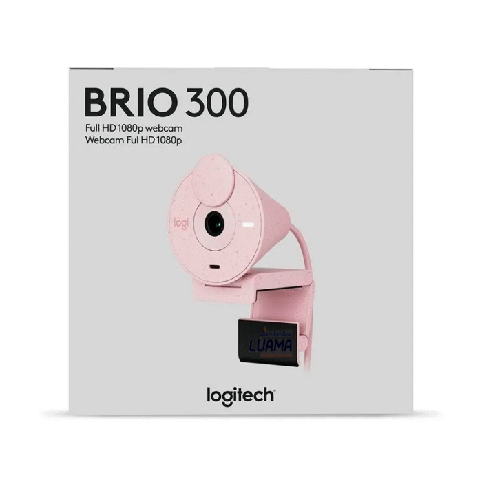 Cámara Logitech Brio 300 Rose FHD 1080P USB-C