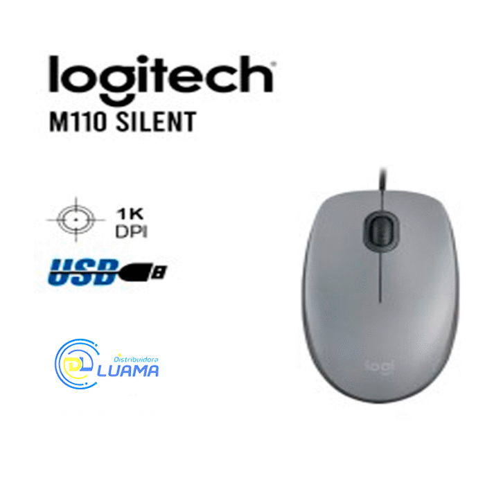 Mouse Logitech m110 plomo