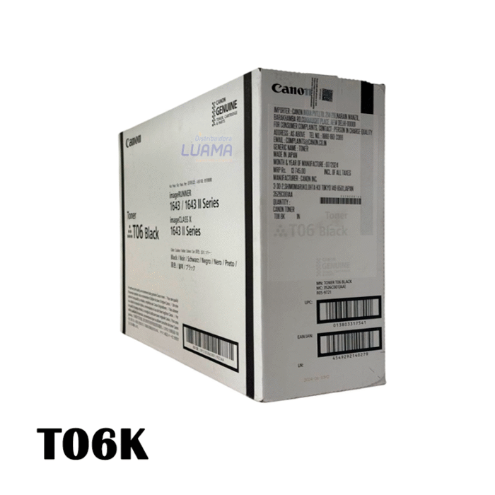 Toner Canon T06 Black 20500 Paginas