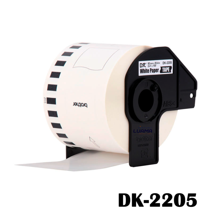 Cinta Brother DK-2205 QL-550 1060 Medidas (62 mm x 30,4 mt)-2