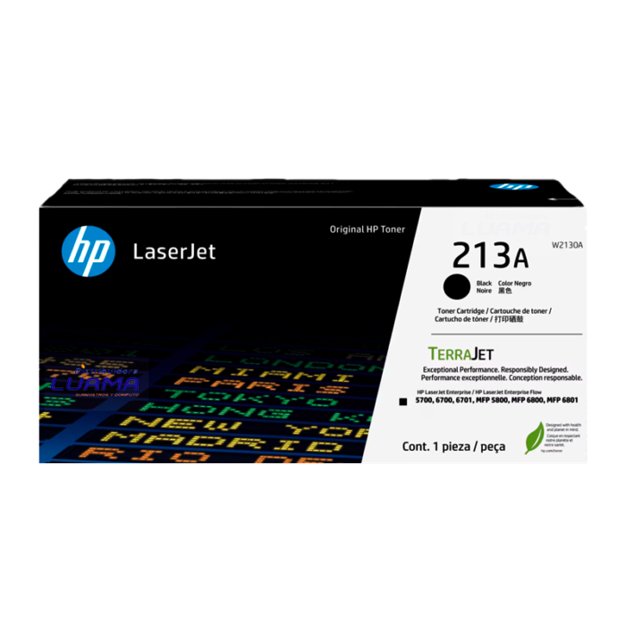 Toner HP W2130A (213A) L.J. 5800 Ent. Black 3,500 Paginas