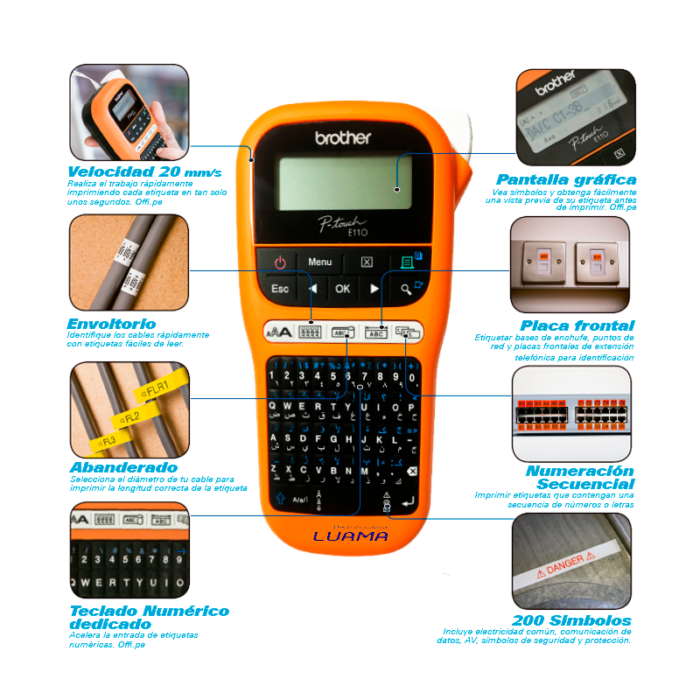 Rotuladora Brother EV110VP Portátil Kit Electrónicos-1 Rotuladora Brother EV110VP Portátil Kit Electrónicos-1