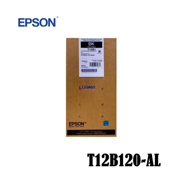 Tinta Epson T12B120-AL Negro WF-M5399, WF-5899 Original Tinta Epson T12B120-AL Negro WF-M5399, WF-5899 Original