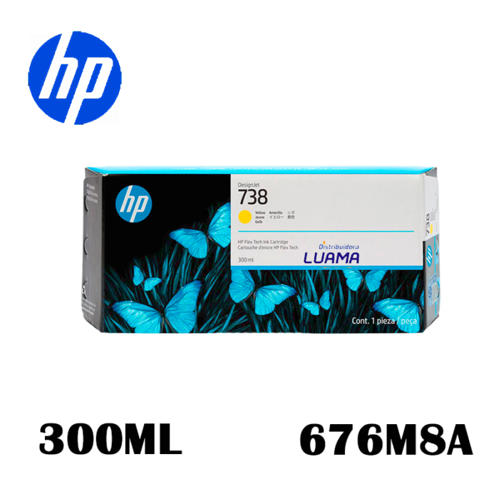 Tinta Hp 676M8A (738) Yellow 300ML Tinta Hp 676M8A (738) Yellow 300ML