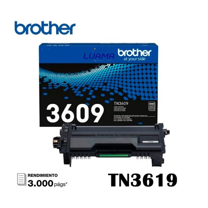 Toner Brother TN3609 DCP-L5660DN/MFC-L6915DW/HL-L5210DN 3K Pg. Toner Brother TN3609 DCP-L5660DN/MFC-L6915DW/HL-L5210DN 3K Pg.