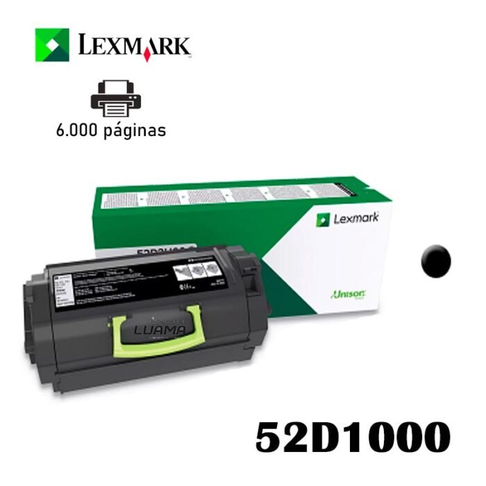 Tóner Lexmark 52D1000 Negro Para MS/MX710,711,810,811,812 6,000pag