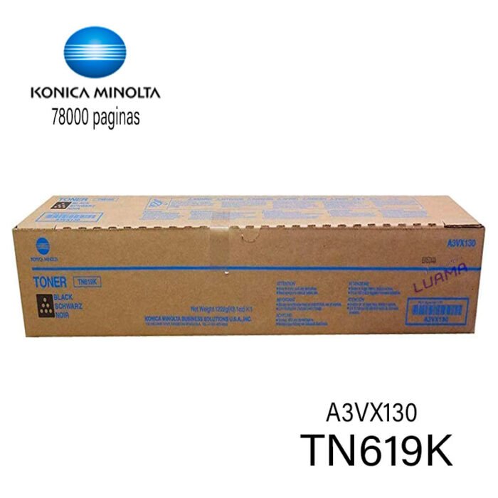 Toner Konica Minolta TN-619K Black bizhub 215