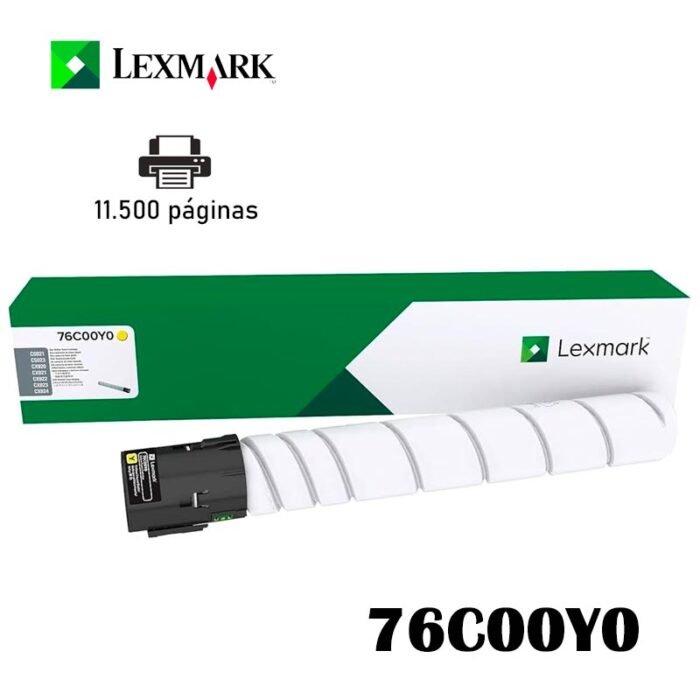 Toner Lexmark 76C00Y0 Yellow Cs/Cx 920 Series 11,500 páginas