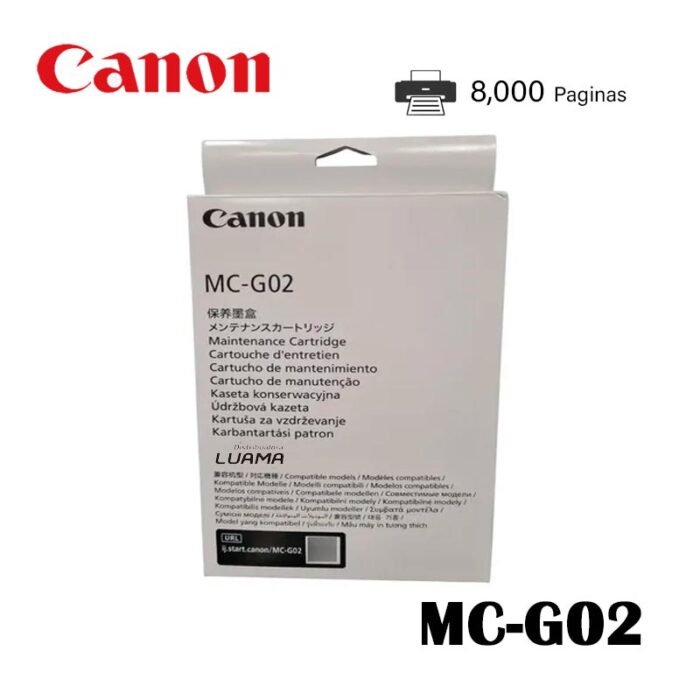 Caja De Mantenimiento Canon MC-G02 Pixma G2160/G3160/G1220/G2260/G3260 Original