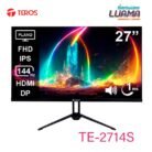Monitor Plano TEROS TE-2714S, 27″ FHD IPS,144Hz,1ms, HDMI, DP, Audio Out, Parlantes, Negro