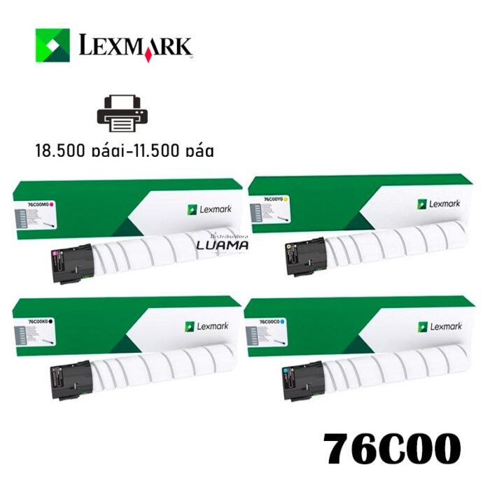 Toner Lexmark 76C00Y0 Yellow Cs/Cx 920 Series 11,500 páginas