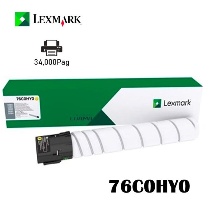 Toner Lexmark 76C0HY0 Yellow 34,000Pag alto rendimiento para CS923
