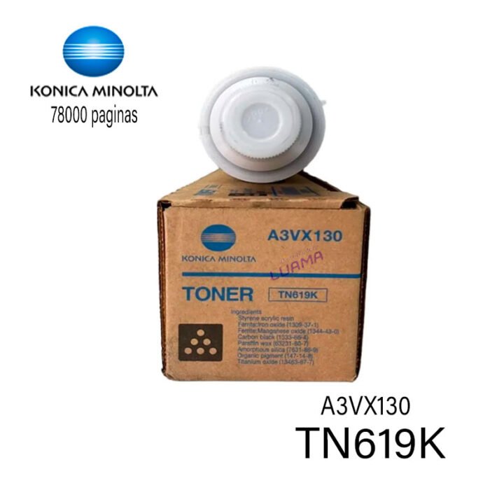 Toner Konica Minolta TN-619K Black bizhub 215