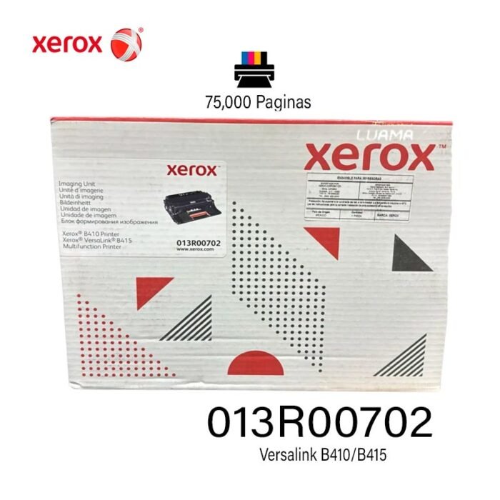 Unidad De Imagen Xerox 013R00702 Versalink B410/B415 5000 paginas