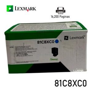 Toner Lexmark 81C8XC0 Cyan 16.2K Original CS/X73X