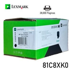 Toner Lexmark 81C8XK0 Black 28.K Original CS/X73X