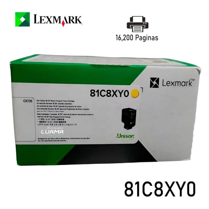 Toner Lexmark 81C8XY0 Yellow 16.2K Original CS/X73X