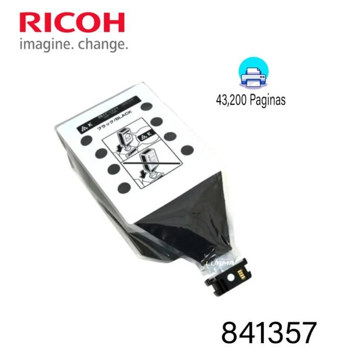 Toner Ricoh 841357 Black MP C7501/LD375C 43200 Paginas