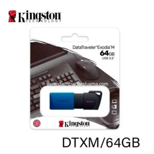 MEMORIA USB 64GB DTXM 3.2 NEGRO/AZUL KINGSTON (DTXM/64GB)