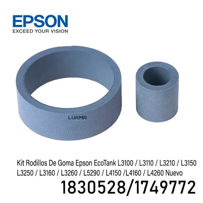 Kit Rodillos De Goma Epson L3250 L3110 L3150 L3210 L4150 L4160 L4260