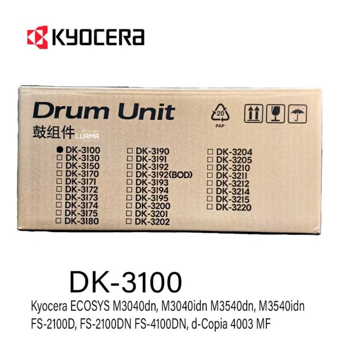 Unidad De Kyocera DK-3100 FS-2100dn Ecosys M3040idn/M3540idn 300.000 páginas