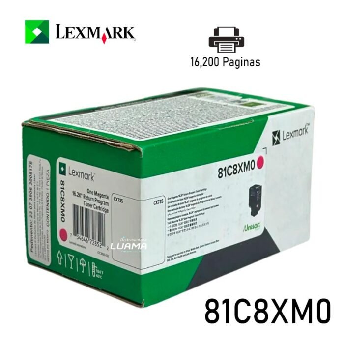 Toner Lexmark 81C8XM0 Magenta 16.2K Original CS/X73X