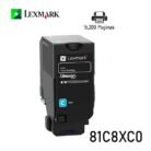 Toner Lexmark 81C8XC0 Cyan 16.2K Original CS/X73X