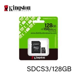 MEMORIA MICROSDHC 128GB 150MB/S C10+ADP KINGSTON (SDCS3/128GB)