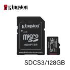 MEMORIA MICROSDHC 128GB 150MB/S C10+ADP KINGSTON (SDCS3/128GB)