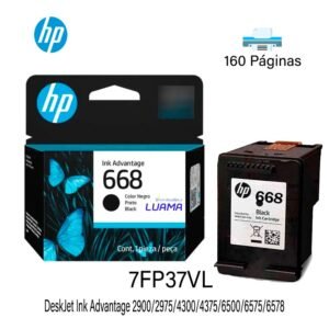 Tinta Hp 7FP37VL (668) Negro 2900/2975/4300/4375/6500/6575/6578 (2ml) 160 Páginas