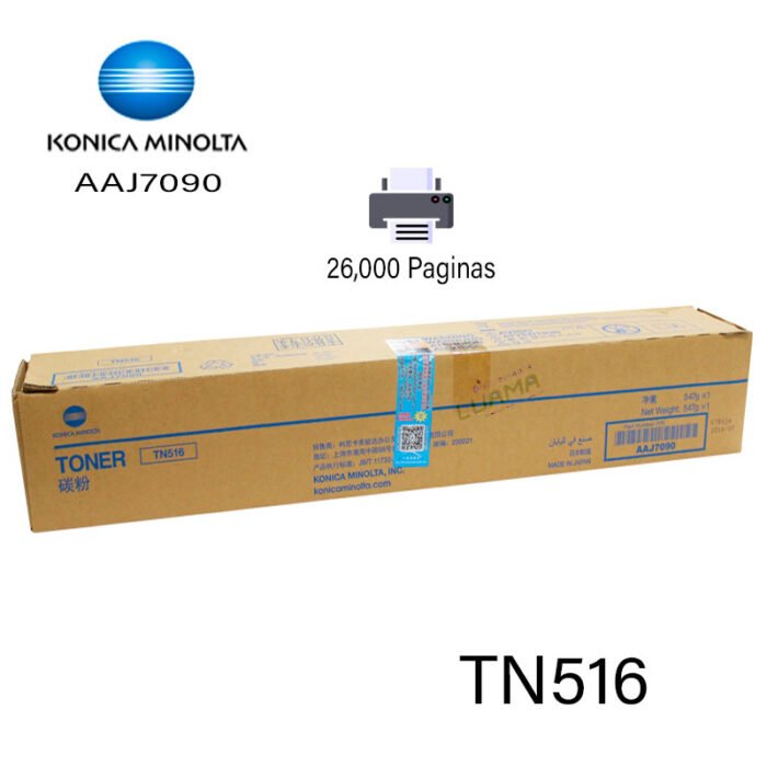 Tóner Konica Minolta Bizhub 558e/658e (TN516) Negro