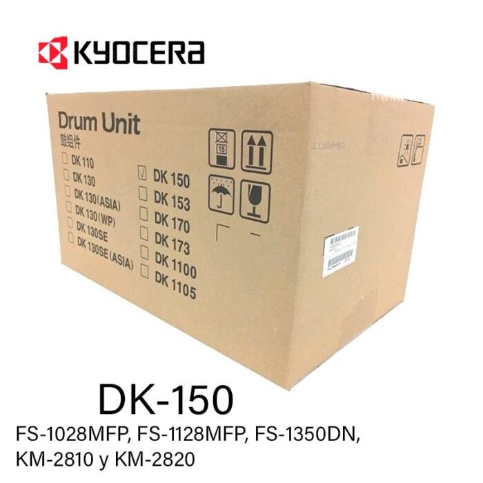Tambor Kyocera DK-150 Original FS-1028MFP, FS-1128MFP, FS-1350DN, KM-2810 y KM-2820 100,000 Páginas
