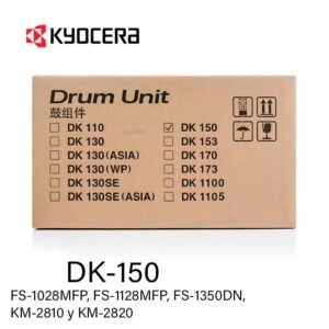 Tambor Kyocera DK-150 Original FS-1028MFP, FS-1128MFP, FS-1350DN, KM-2810 y KM-2820 100,000 Páginas