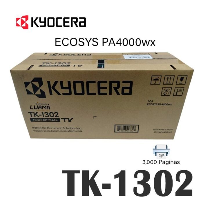 Toner Kyocera TK-1302 (1T0C150US1) Negro P/ECOSYS PA4000wx