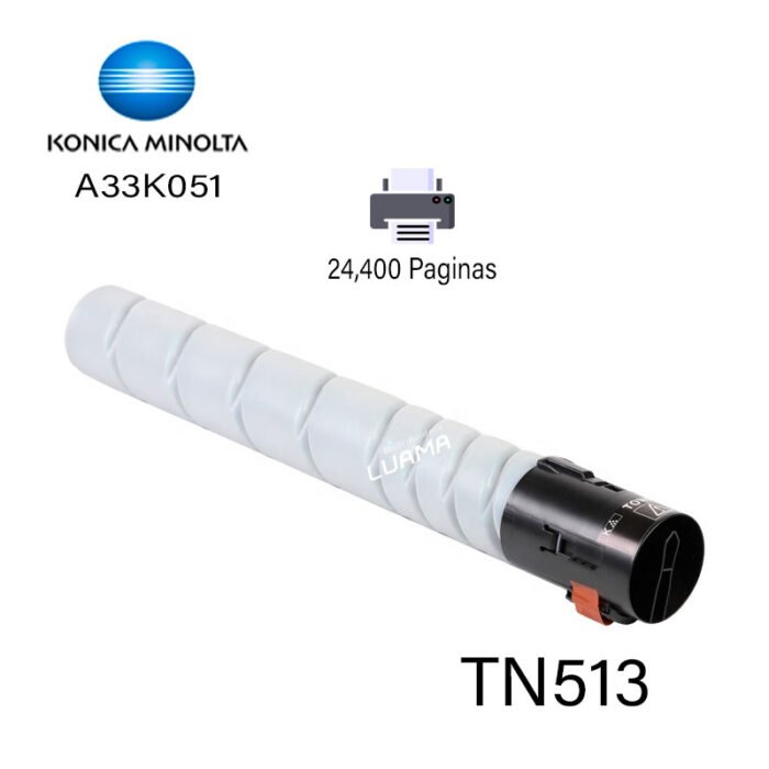 Toner Konica Minolta Bizhub 454e/554e (TN513) Negro