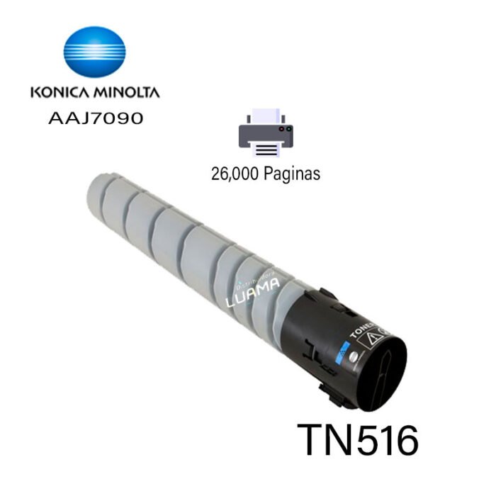 Tóner Konica Minolta Bizhub 558e/658e (TN516) Negro