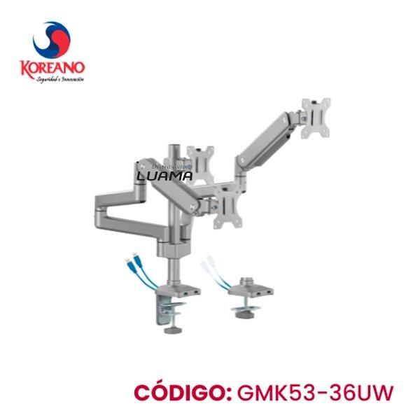 Brazo Triple Koreano Para Monitor De 17 A 32 GMK53-36UW Brazo Triple Koreano Para Monitor De 17 A 32 GMK53-36UW