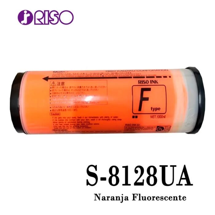 Tinta Naranja Fluorescente S-8128UA Riso (S-6946U) duplicadora digital RZ 220 Tinta Naranja Fluorescente S-8128UA Riso (S-6946U) duplicadora digital RZ 220