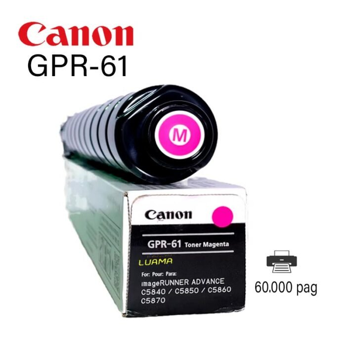 Toner Canon GPR-61 Magenta iR DX C5870i C5860i C5850i C5840i 60K Paginas