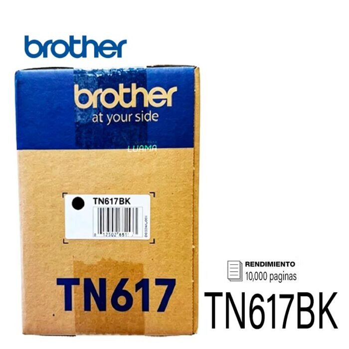 Tóner Brother TN617 / TN-617BK Original Negro MFC-L8970CDW HL-L9310CDW y DCP-L8410CDW 12.000 Páginas