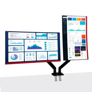 Rack para 2 monitores de 22” a 32” / Brazo soporte TEROS TE-7114