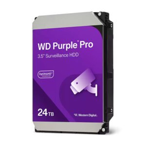 Disco duro Western Digital Purple Pro, WD241PURP, 24TB, SATA, 7200rpm, 3.5”, Cache 512MB.