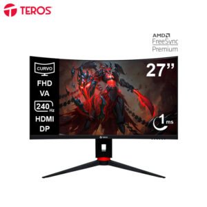 Monitor Curvo Gaming TEROS TE-2764G, 27” FHD VA, 240Hz, 1ms, HDMI, DP, Audio Out