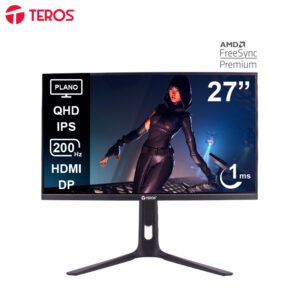 Monitor Plano Gaming TEROS TE-2754G, 27” QHD IPS, 200Hz, 1ms, HDMI, DP, AUDIO OUT