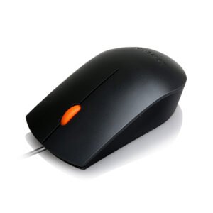 Mouse Lenovo 300, ergonomico, tamaño completo, optico, interfaz USB, color negro.