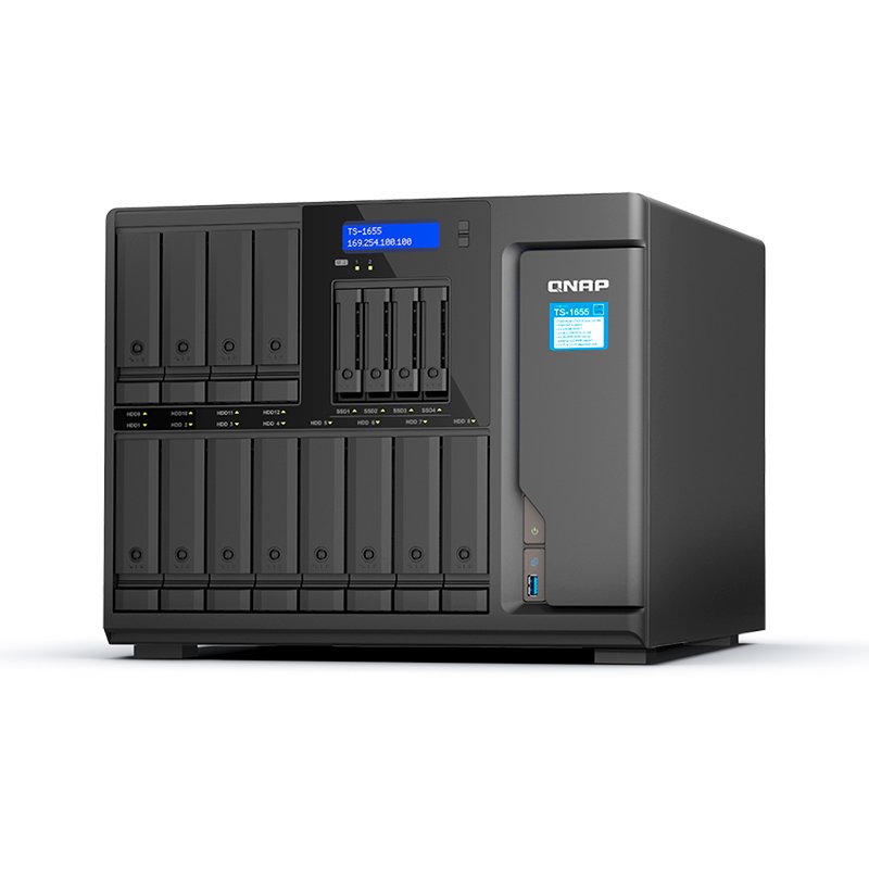 Servidor NAS QNAP TS-1655, Atom C5125 2.8GHz, 8GB DDR4, Bahias: 8 x 3.5” / 4 x 2.5” SATA