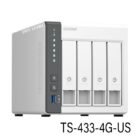 Servidor NAS QNAP TS-433-4G ARM Cortex A55 4C/2GHz 4GB RAM(On-Board) Bahias 4x3.5” SATA